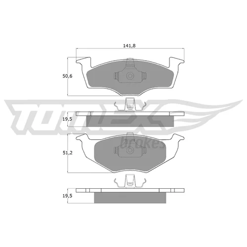 Sada brzdových platničiek kotúčovej brzdy TOMEX Brakes TX 10-86