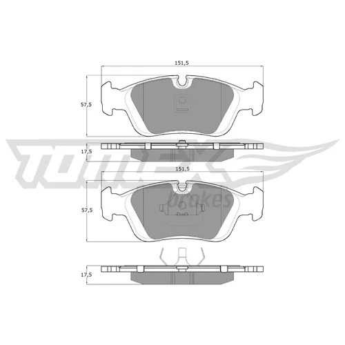 Sada brzdových platničiek kotúčovej brzdy TOMEX Brakes TX 12-05