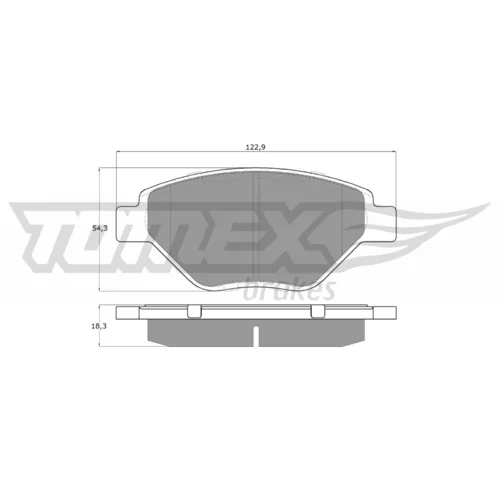 Sada brzdových platničiek kotúčovej brzdy TOMEX Brakes TX 13-53