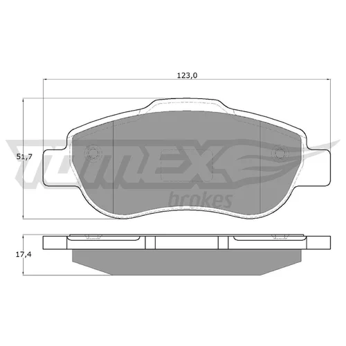 Sada brzdových platničiek kotúčovej brzdy TOMEX Brakes TX 14-43