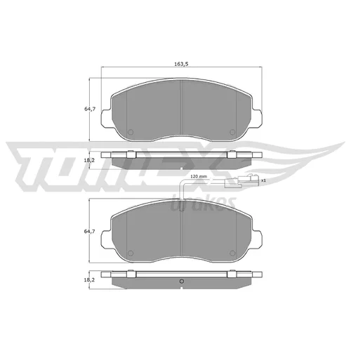Sada brzdových platničiek kotúčovej brzdy TOMEX Brakes TX 16-40