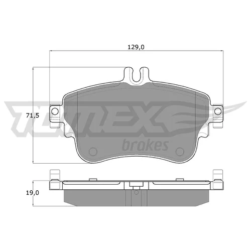 Sada brzdových platničiek kotúčovej brzdy TOMEX Brakes TX 18-07