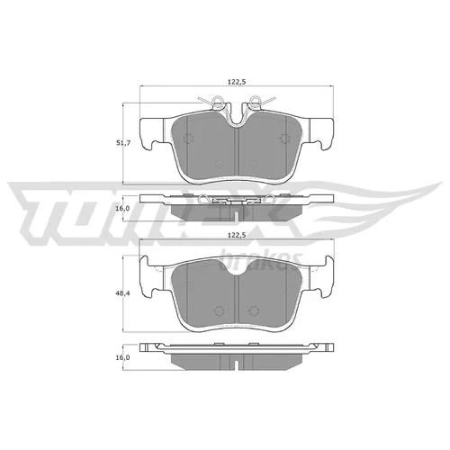 Sada brzdových platničiek kotúčovej brzdy TOMEX Brakes TX 18-87