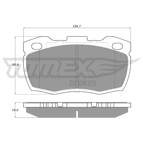 Sada brzdových platničiek kotúčovej brzdy TOMEX Brakes TX 19-23