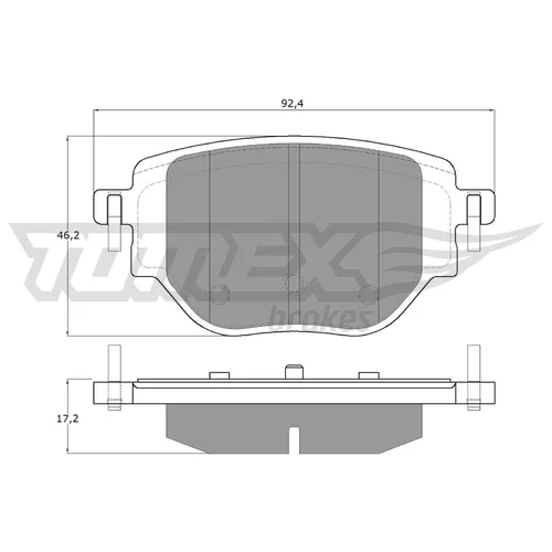 Sada brzdových platničiek kotúčovej brzdy TOMEX Brakes TX 19-91