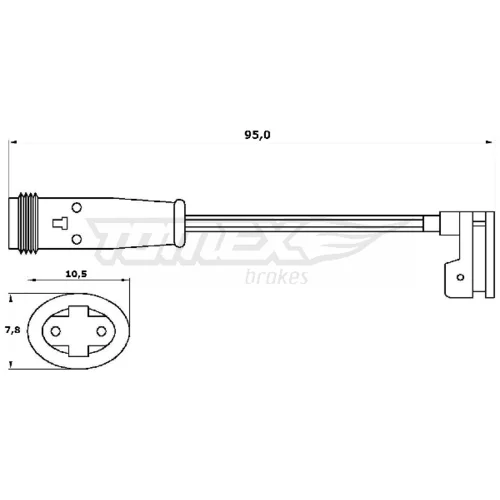 Výstražný kontakt opotrebenia brzdového obloženia TOMEX Brakes TX 30-56