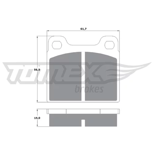 Sada brzdových platničiek kotúčovej brzdy TOMEX Brakes TX 10-19