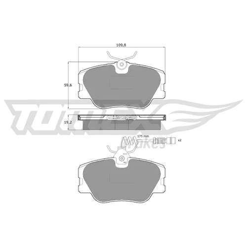 Sada brzdových platničiek kotúčovej brzdy TOMEX Brakes TX 10-211