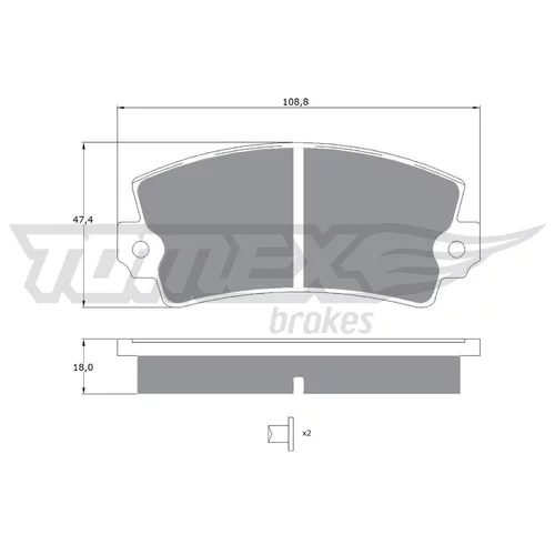 Sada brzdových platničiek kotúčovej brzdy TOMEX Brakes TX 10-434