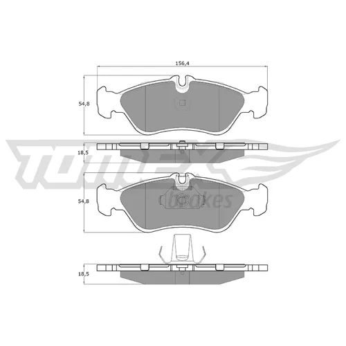 Sada brzdových platničiek kotúčovej brzdy TOMEX Brakes TX 11-49