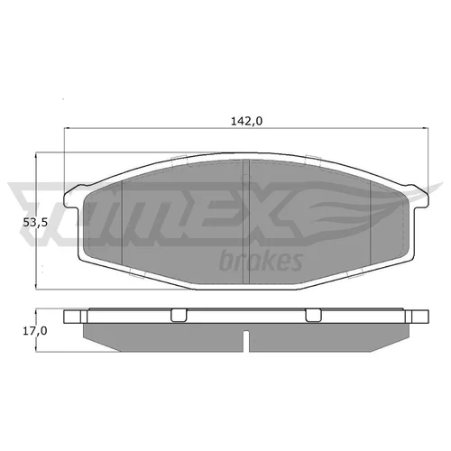 Sada brzdových platničiek kotúčovej brzdy TOMEX Brakes TX 11-56