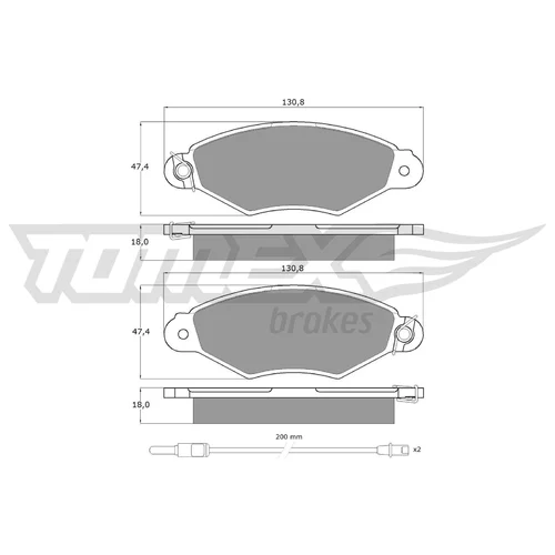 Sada brzdových platničiek kotúčovej brzdy TOMEX Brakes TX 11-751