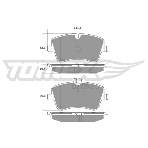 Sada brzdových platničiek kotúčovej brzdy TOMEX Brakes TX 12-78