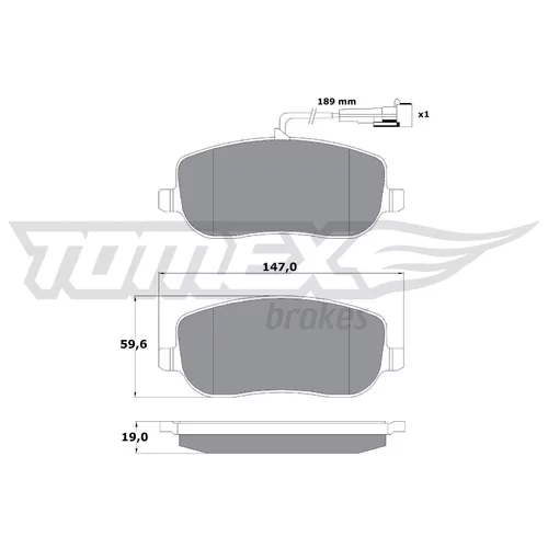 Sada brzdových platničiek kotúčovej brzdy TOMEX Brakes TX 13-341