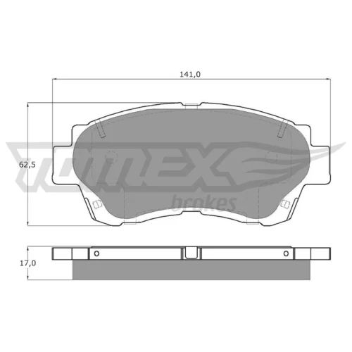 Sada brzdových platničiek kotúčovej brzdy TOMEX Brakes TX 13-72