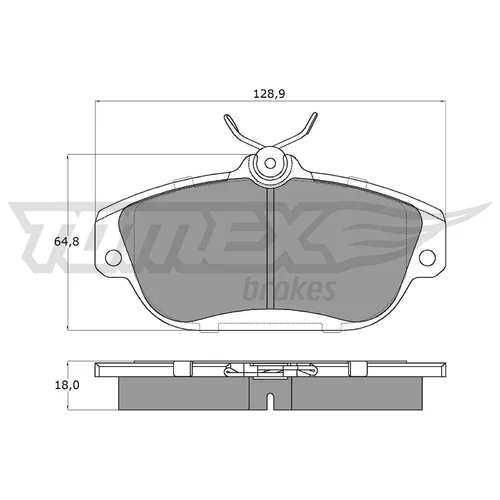 Sada brzdových platničiek kotúčovej brzdy TOMEX Brakes TX 14-01