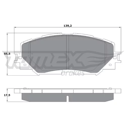 Sada brzdových platničiek kotúčovej brzdy TOMEX Brakes TX 14-72