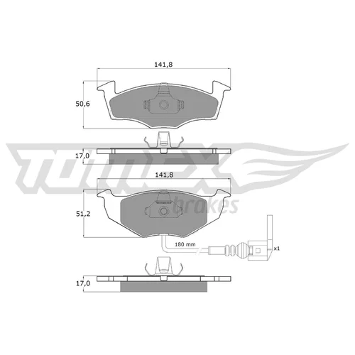 Sada brzdových platničiek kotúčovej brzdy TOMEX Brakes TX 14-78