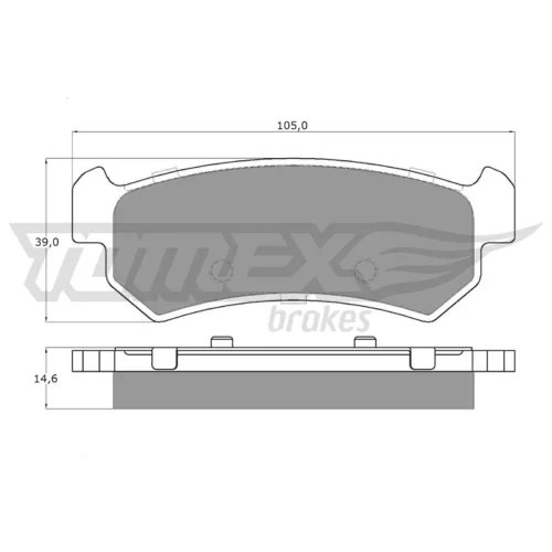 Sada brzdových platničiek kotúčovej brzdy TOMEX Brakes TX 14-98