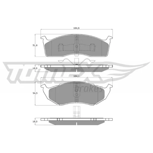 Sada brzdových platničiek kotúčovej brzdy TOMEX Brakes TX 15-34