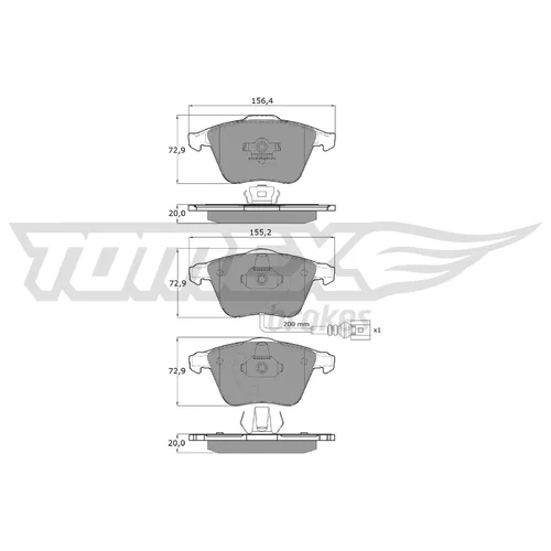 Sada brzdových platničiek kotúčovej brzdy TOMEX Brakes TX 17-11