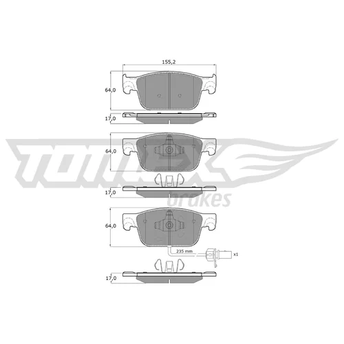 Sada brzdových platničiek kotúčovej brzdy TOMEX Brakes TX 18-21