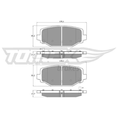 Sada brzdových platničiek kotúčovej brzdy TOMEX Brakes TX 19-05