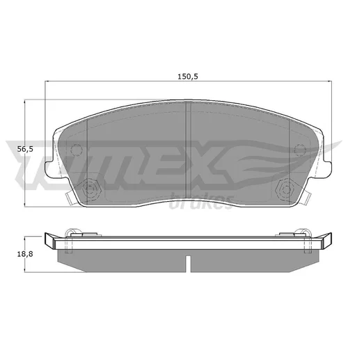 Sada brzdových platničiek kotúčovej brzdy TOMEX Brakes TX 19-18