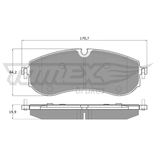 Sada brzdových platničiek kotúčovej brzdy TOMEX Brakes TX 19-97