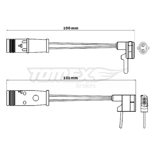 Výstražný kontakt opotrebenia brzdového obloženia TOMEX Brakes TX 30-82