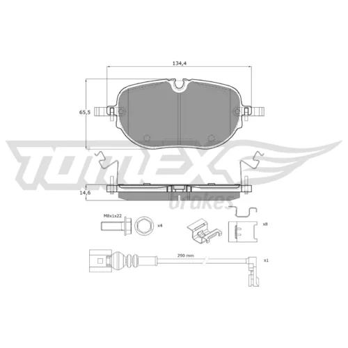 Sada brzdových platničiek kotúčovej brzdy TOMEX Brakes TX 60-41