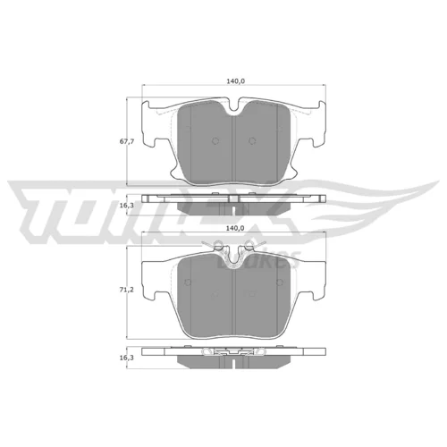 Sada brzdových platničiek kotúčovej brzdy TOMEX Brakes TX 60-79