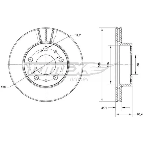 Brzdový kotúč TX 70-60 (TOMEX Brakes)