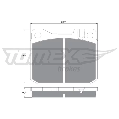 Sada brzdových platničiek kotúčovej brzdy TOMEX Brakes TX 10-22