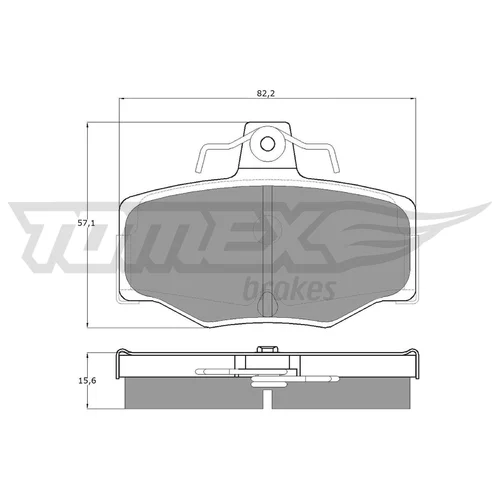 Sada brzdových platničiek kotúčovej brzdy TOMEX Brakes TX 12-93