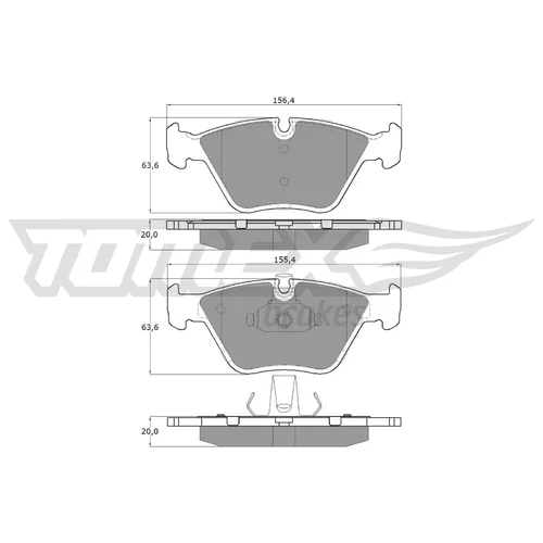 Sada brzdových platničiek kotúčovej brzdy TOMEX Brakes TX 13-20