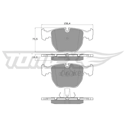 Sada brzdových platničiek kotúčovej brzdy TOMEX Brakes TX 13-23