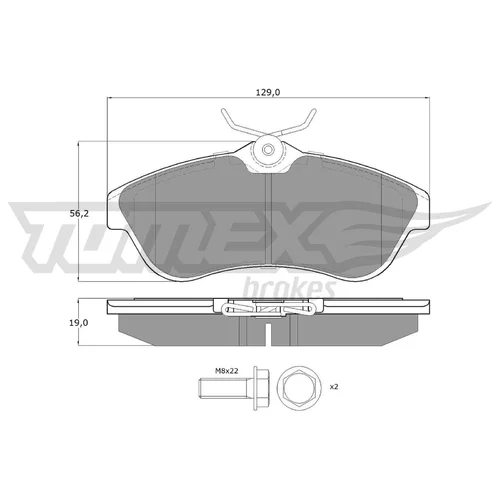 Sada brzdových platničiek kotúčovej brzdy TOMEX Brakes TX 13-29