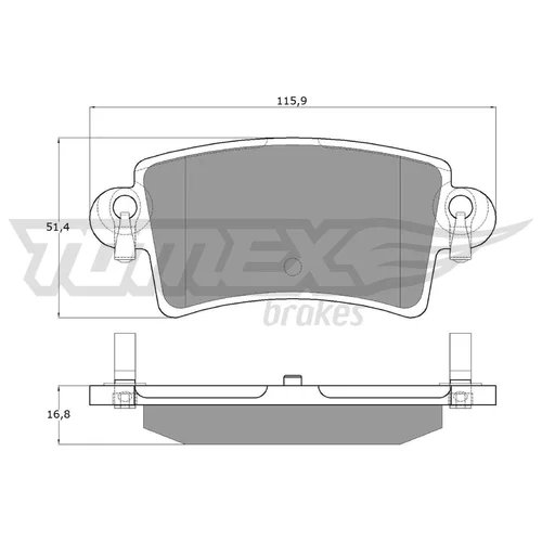 Sada brzdových platničiek kotúčovej brzdy TOMEX Brakes TX 13-52