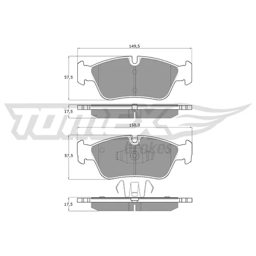 Sada brzdových platničiek kotúčovej brzdy TOMEX Brakes TX 14-35