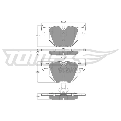 Sada brzdových platničiek kotúčovej brzdy TOMEX Brakes TX 14-81