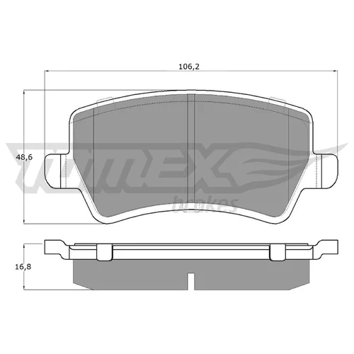 Sada brzdových platničiek kotúčovej brzdy TOMEX Brakes TX 14-85