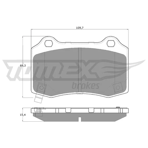 Sada brzdových platničiek kotúčovej brzdy TOMEX Brakes TX 18-81