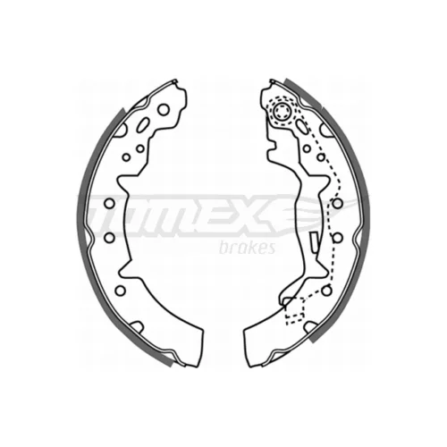 Sada brzdových čeľustí TOMEX Brakes TX 21-06