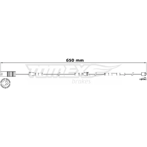 Výstražný kontakt opotrebenia brzdového obloženia TOMEX Brakes TX 31-15