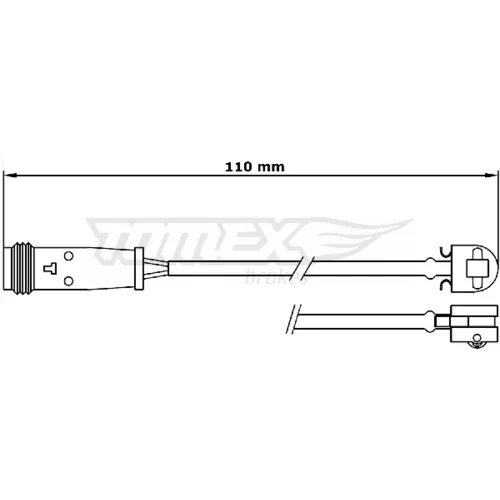 Výstražný kontakt opotrebenia brzdového obloženia TOMEX Brakes TX 31-17