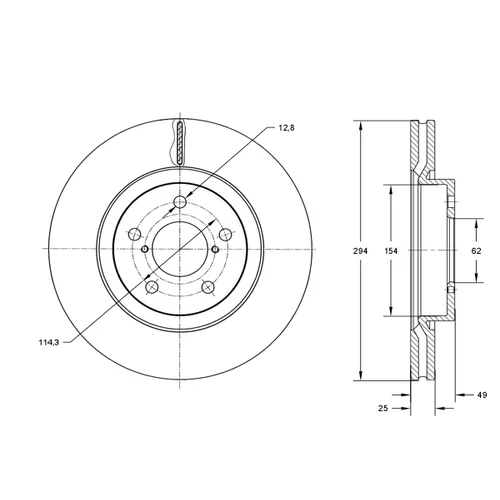 Brzdový kotúč TX 72-96 (TOMEX Brakes)