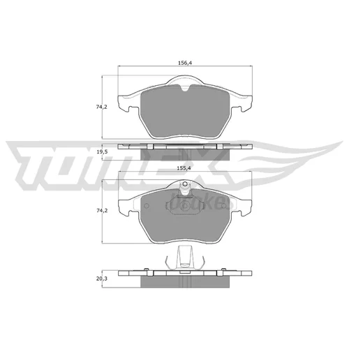 Sada brzdových platničiek kotúčovej brzdy TOMEX Brakes TX 12-25