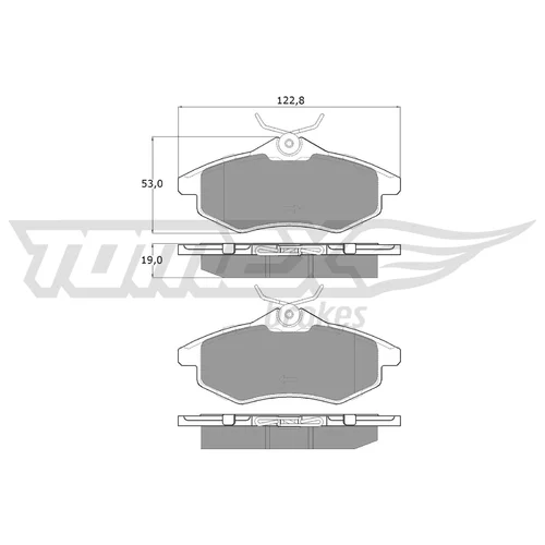 Sada brzdových platničiek kotúčovej brzdy TOMEX Brakes TX 13-28