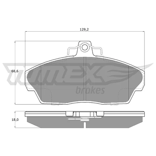 Sada brzdových platničiek kotúčovej brzdy TOMEX Brakes TX 15-40